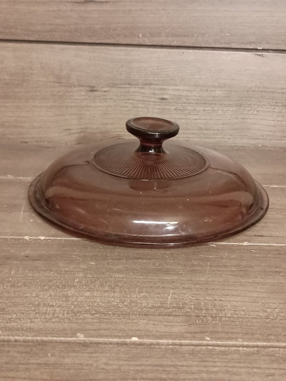 Vintage Pyrex V-2.5-C Cranberry 8.5" Round Glass Replacement Lid